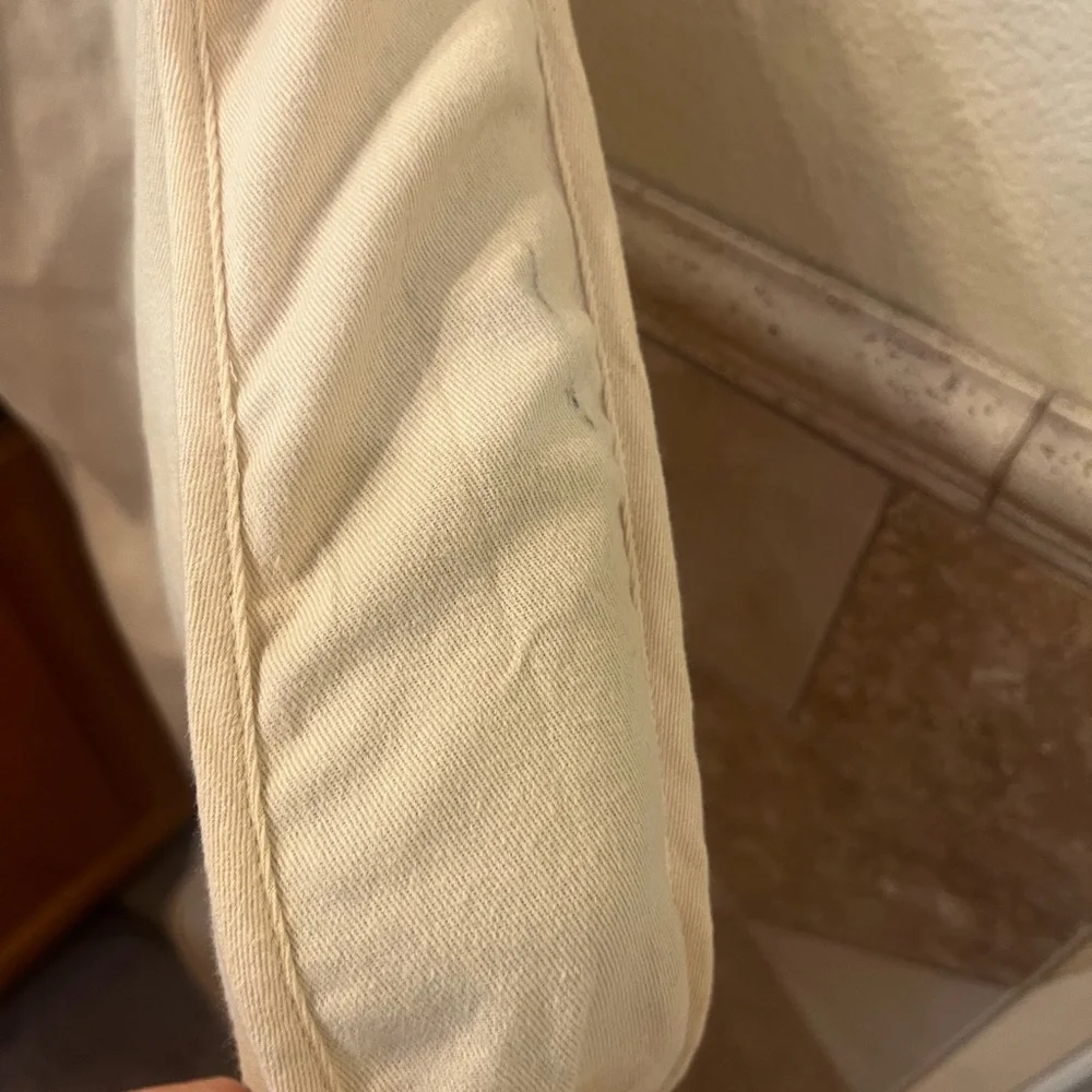 Louis Vuitton Cream garnet travel bag